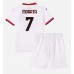 Maillot de foot AC Milan Alvaro Morata #7 Extérieur vêtements enfant 2024-25 Manches Courtes (+ pantalon court)